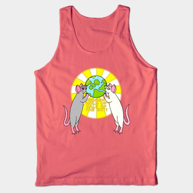 Women Hold Up Half The Sky (Full Color Version) Tank Top by Rad Rat Studios